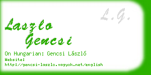 laszlo gencsi business card
